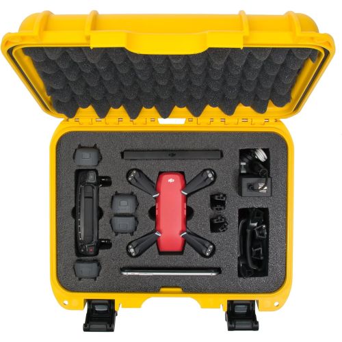  Nanuk 915 Waterproof Hard Drone Case with Custom Foam Insert for DJI Spark Flymore - Yellow