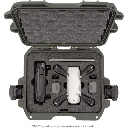  Nanuk 905 Waterproof Hard Drone Case with Custom Foam Insert for DJI Spark  Olive