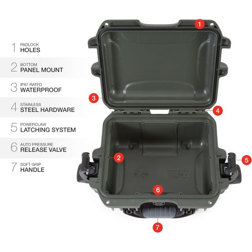  Nanuk 905 Waterproof Hard Case Empty - Olive