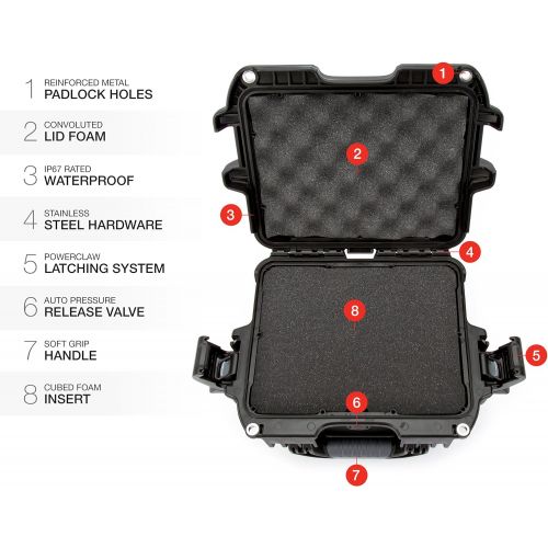  Nanuk 908 Waterproof Hard Case with Foam Insert - Black