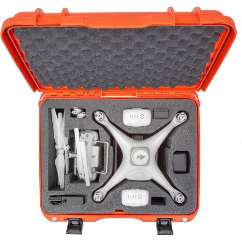  Nanuk 933 DJI Drone Waterproof Hard Case with Custom Foam Insert for The Phantom 4 Pro / 4 Pro+ / 4 Pro+ 2.0 & 4 RTK - Orange