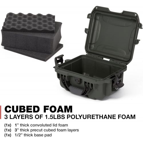  Nanuk 905 Waterproof Hard Case with Foam Insert - Olive (905-1006)