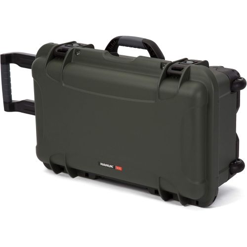  Nanuk 935 Waterproof Carry-On Hard Case with Wheels and Padded Divider - Olive