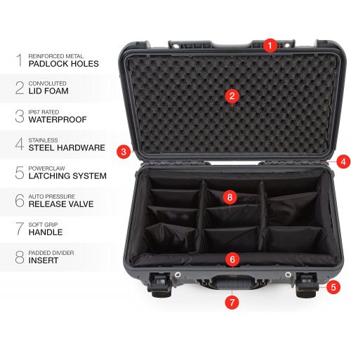  Nanuk 935 Waterproof Carry-On Hard Case with Wheels Empty