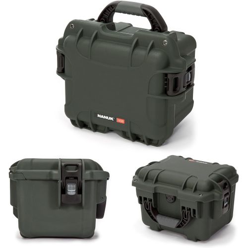  Nanuk 908 Waterproof Hard Case with Padded Divider - Olive