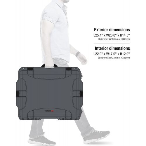  Nanuk 960 Waterproof Hard Case with Wheels and Foam Insert - Graphite