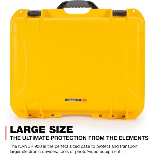  Nanuk 930 Waterproof Hard Case with Padded Dividers - Yellow