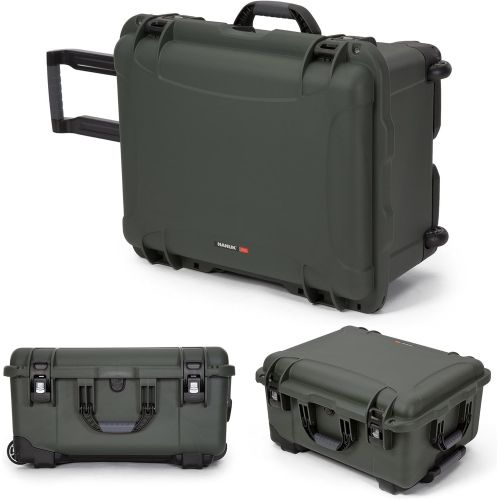  Nanuk Ronin M Waterproof Hard Case with Wheels and Custom Foam Insert for DJI Ronin M Gimbal Stabilizer Systems - Olive