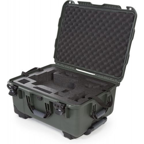 Nanuk Ronin M Waterproof Hard Case with Wheels and Custom Foam Insert for DJI Ronin M Gimbal Stabilizer Systems - Olive