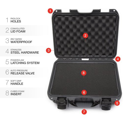  Nanuk 920 Waterproof Hard Case with Foam Insert - Graphite