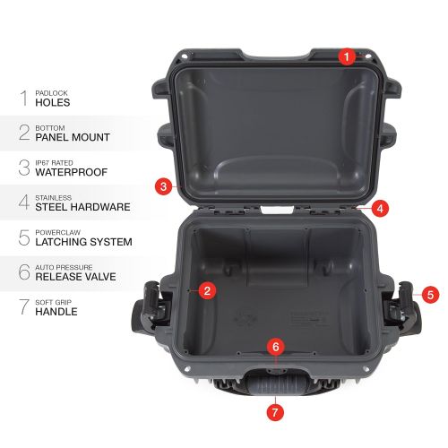  Nanuk 905 Waterproof Hard Case Empty - Graphite