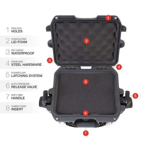  Nanuk 905 Waterproof Hard Case Empty - Graphite