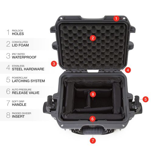  Nanuk 905 Waterproof Hard Case Empty - Graphite