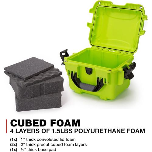  Nanuk 908 Waterproof Hard Case with Foam Insert - Lime