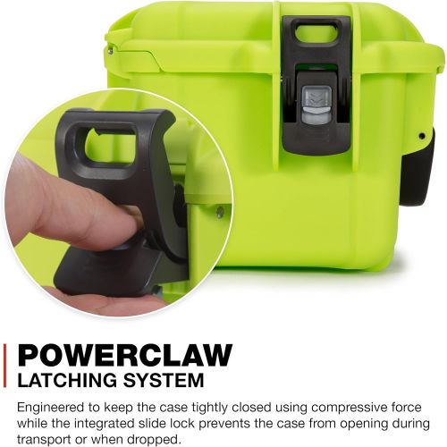  Nanuk 908 Waterproof Hard Case with Foam Insert - Lime