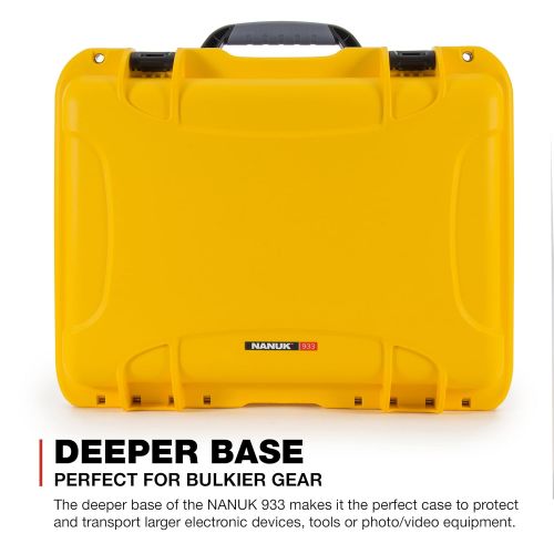  Nanuk 933 Waterproof Hard Case with Padded Dividers - Black