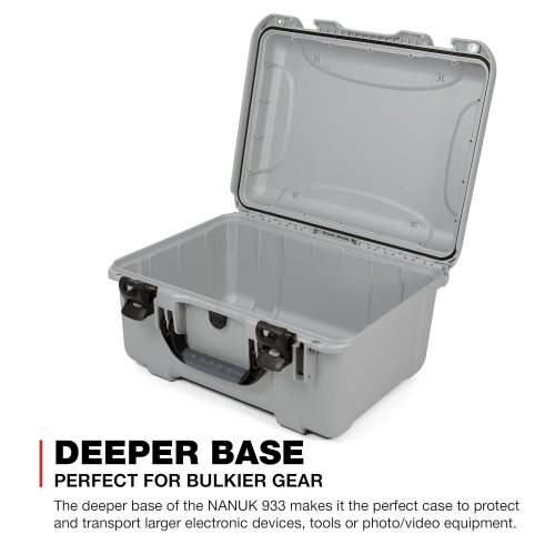  Nanuk 933 Waterproof Hard Case with Padded Dividers - Black