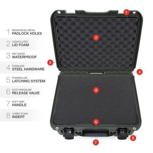  Nanuk 933 Waterproof Hard Case with Padded Dividers - Black