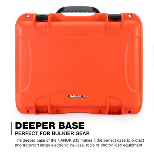  Nanuk 933 Waterproof Hard Case with Padded Dividers - Black