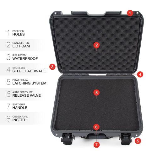  Nanuk 930 Waterproof Hard Case with Foam Insert - Graphite