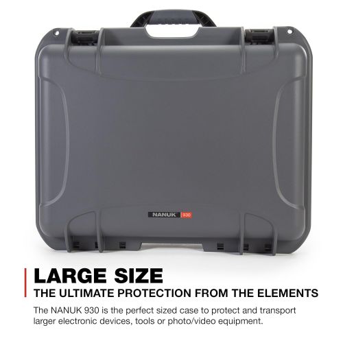  Nanuk 930 Waterproof Hard Case with Foam Insert - Graphite