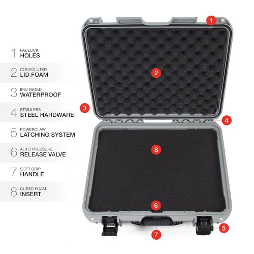  Nanuk 930 Waterproof Hard Case with Foam Insert - Graphite