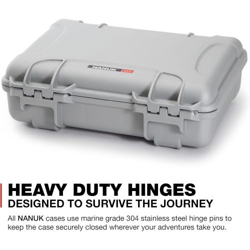  Nanuk 910 Waterproof Hard Case Empty - Silver