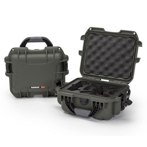  Nanuk 915 Waterproof Hard Drone Case with Custom Foam Insert for DJI Spark Flymore - Olive