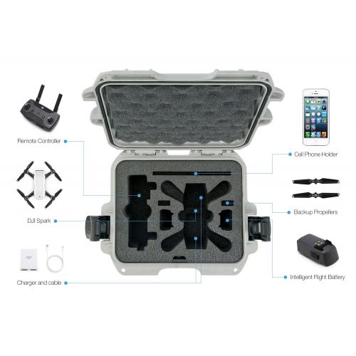  Nanuk 915 Waterproof Hard Drone Case with Custom Foam Insert for DJI Spark Flymore - Olive