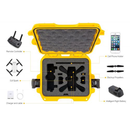  Nanuk 915 Waterproof Hard Drone Case with Custom Foam Insert for DJI Spark Flymore - Olive