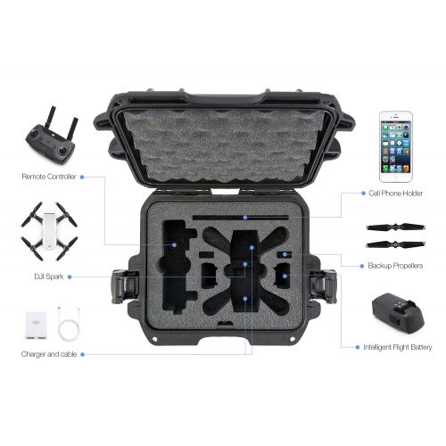  Nanuk 915 Waterproof Hard Drone Case with Custom Foam Insert for DJI Spark Flymore - Olive