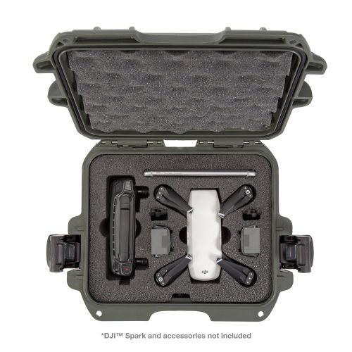  Nanuk 915 Waterproof Hard Drone Case with Custom Foam Insert for DJI Spark Flymore - Olive