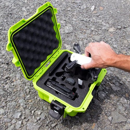  Nanuk 915 Waterproof Hard Drone Case with Custom Foam Insert for DJI Spark Flymore - Olive