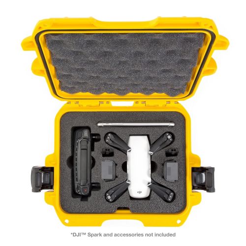  Nanuk 905 Waterproof Hard Drone Case with Custom Foam Insert for DJI Spark  Silver