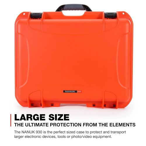  Nanuk 930 Waterproof Hard Case with Padded Dividers - Orange