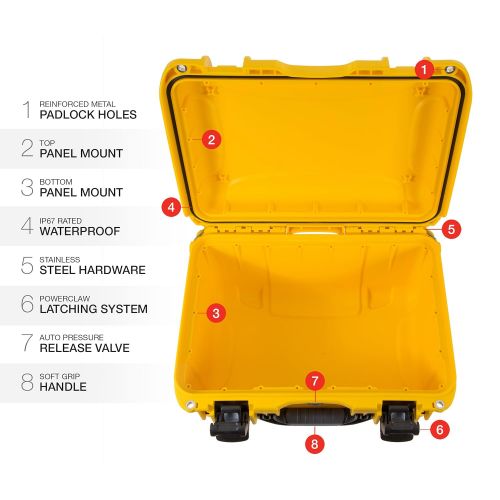  Nanuk 918 Waterproof Hard Carrying Case with Padded Dividers - Polypropylene - Graphite