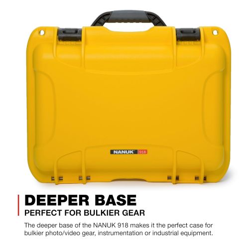  Nanuk 918 Waterproof Hard Carrying Case with Padded Dividers - Polypropylene - Graphite