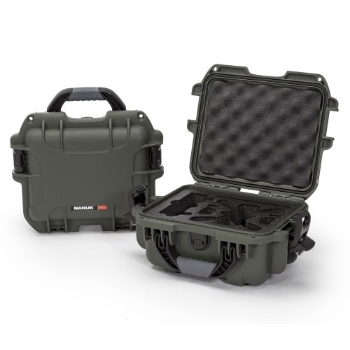  Nanuk 915 Waterproof Hard Drone Case with Custom Foam Insert for DJI Spark Flymore - Silver