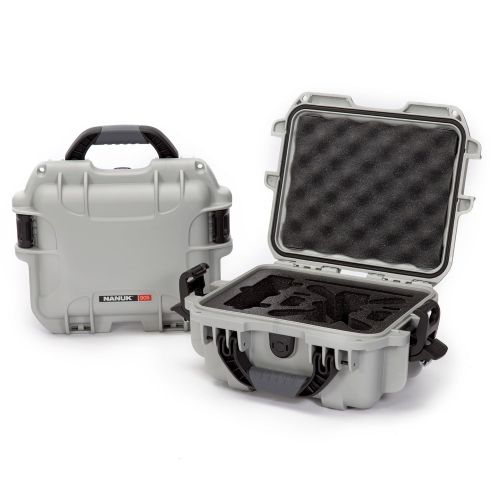  Nanuk 915 Waterproof Hard Drone Case with Custom Foam Insert for DJI Spark Flymore - Silver