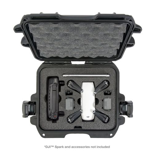  Nanuk 915 Waterproof Hard Drone Case with Custom Foam Insert for DJI Spark Flymore - Silver