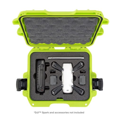  Nanuk 915 Waterproof Hard Drone Case with Custom Foam Insert for DJI Spark Flymore - Silver