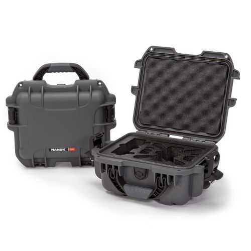  Nanuk 915 Waterproof Hard Drone Case with Custom Foam Insert for DJI Spark Flymore - Silver