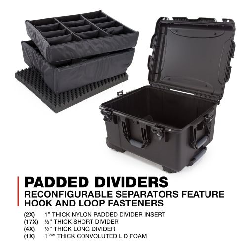  Nanuk 960 Waterproof Hard Case with Wheels and Foam Insert - Black