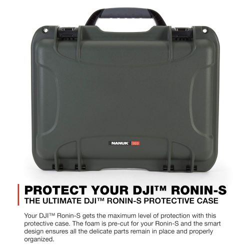  Nanuk 923 Ronin S Waterproof Hard Case with Custom Foam Insert for DJI Ronin-S Gimbal Stabilizer System - Orange