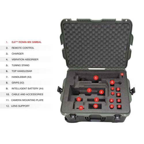  Nanuk 923 Ronin S Waterproof Hard Case with Custom Foam Insert for DJI Ronin-S Gimbal Stabilizer System - Orange