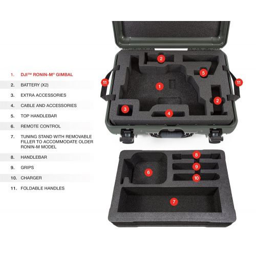  Nanuk 923 Ronin S Waterproof Hard Case with Custom Foam Insert for DJI Ronin-S Gimbal Stabilizer System - Orange