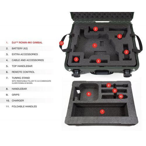  Nanuk 923 Ronin S Waterproof Hard Case with Custom Foam Insert for DJI Ronin-S Gimbal Stabilizer System - Orange