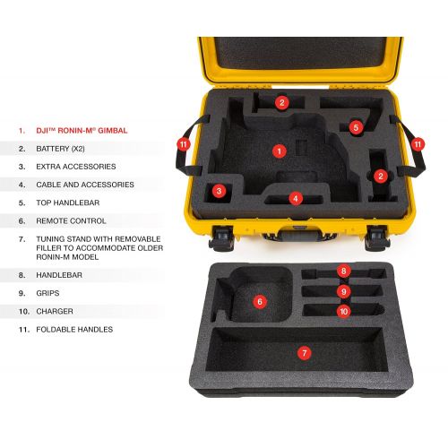  Nanuk 923 Ronin S Waterproof Hard Case with Custom Foam Insert for DJI Ronin-S Gimbal Stabilizer System - Orange