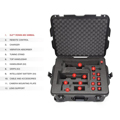  Nanuk 923 Ronin S Waterproof Hard Case with Custom Foam Insert for DJI Ronin-S Gimbal Stabilizer System - Orange