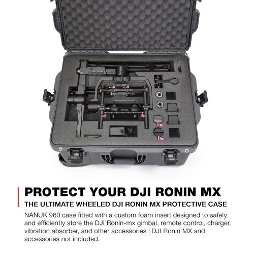  Nanuk 923 Ronin S Waterproof Hard Case with Custom Foam Insert for DJI Ronin-S Gimbal Stabilizer System - Orange